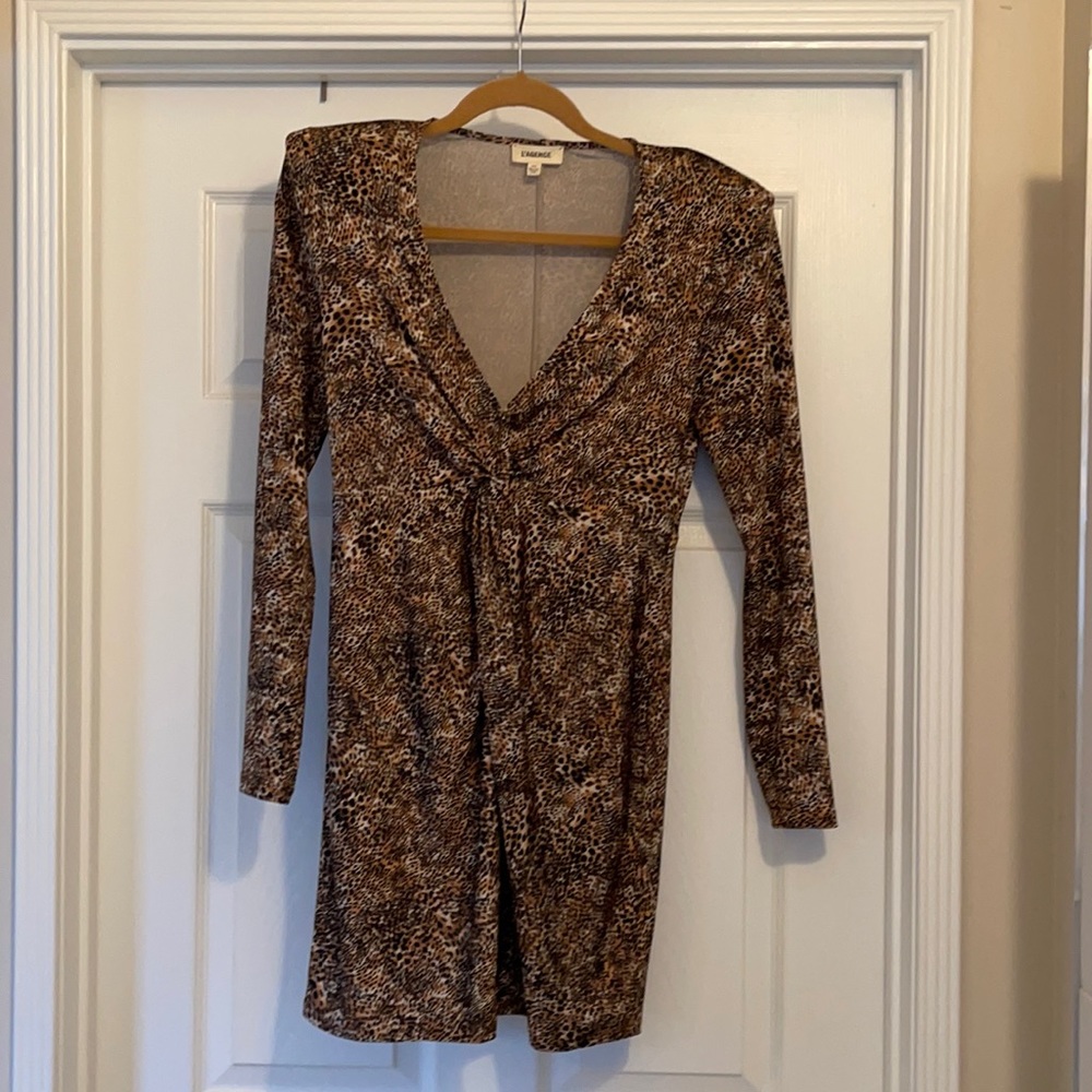 Mariah Twist Detail Long Sleeve Mini Dress